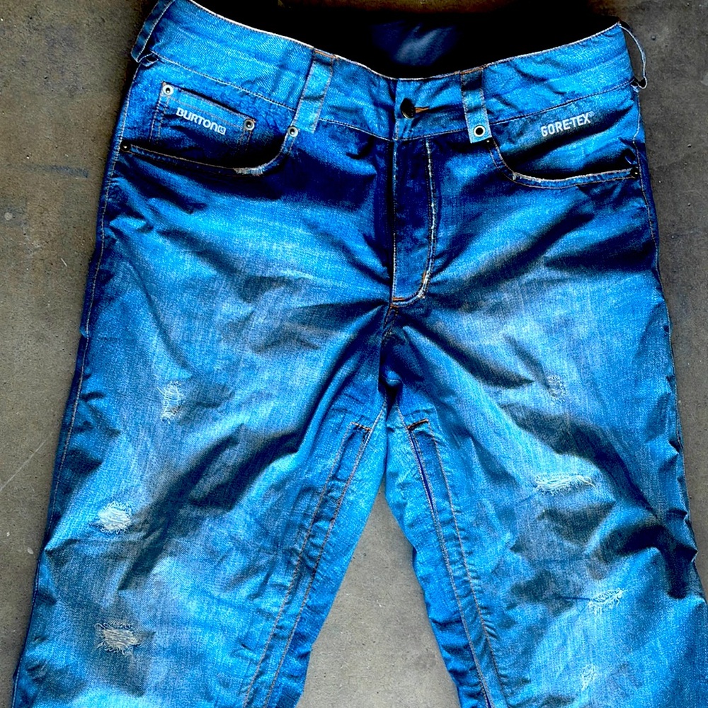 Burton Snowboard Pants, Goretex “Jean Pattern” Pants